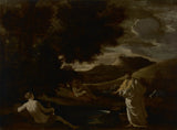 Nicolas Poussin - 1625-King Midas-otočenie-an-dub-branch-to-zlato-art-print-fine-art-reprodukčnej-wall-art-id-aplk76ehz