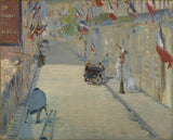 edouard-manet-1878-rue-mosnier-z-flagami-sztuka-druk-reprodukcja-dzieł sztuki-sztuka-ścienna-id-apmf7febr