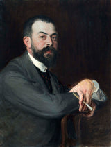 jacques-emile-blanche-1895-portrett-av-sir-leon-pissard-ung-kunst-trykk-fin-kunst-reproduksjon-vegg-kunst