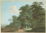 paisagem-desconhecida-1700-com-mulher-e-menino-em-uma-estrada-do-campo-impressão-de-arte-reprodução-de-belas-artes-art-de-parede-id-apn607epo