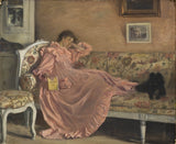 gustaf-cederstrom-1899-carola-sedi-na-kavču-umetniški-tisk-lepe-umetniške-reprodukcije-stenske-umetnosti-id-apo2czq70