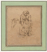 rembrandt-van-rijn-1657-người phụ nữ-đi tiểu-trẻ em và một con ngựa-nghệ thuật-in-mỹ-nghệ-sản xuất-tường-nghệ thuật-id-apologigb