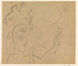 leo-gestel-1891-sketch-sheet-vợ-hoa-và-hai-ngựa-nghệ thuật-in-mỹ thuật-tái tạo-tường-nghệ thuật-id-app9jgzkt