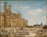 paul-joseph-victor-dargaud-1880-the-tái thiết-of-city-hall-nghệ thuật-in-mỹ-nghệ-tái sản xuất-tường-nghệ thuật