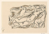 leo-gestel-1891-skapa-en-vinjett-kvinna-och-två-hästar-konsttryck-finkonst-reproduktion-väggkonst-id-aprvf6vmf