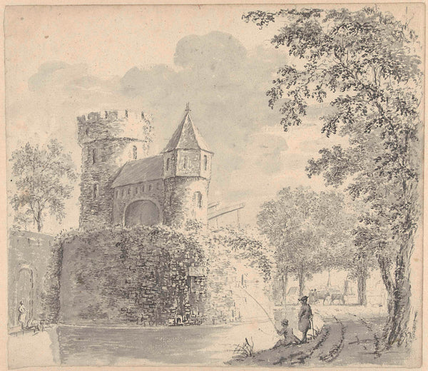 unknown-1700-city-gate-and-a-fisherman-art-print-fine-art-reproduction-wall-art-id-apsz8pnag