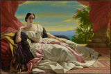 Franz-Xaver-Winterhalter-1843-portrett-of-leonilla-Princess-of-Sayn-Wittgenstein-Sayn-art-print-kunst--gjengivelse-vegg-art-id-aptywgqy0