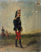 karel-frederik-bombade-1860-porträtt-av-en-kurassier-officer-konst-tryck-fin-konst-reproduktion-vägg-konst