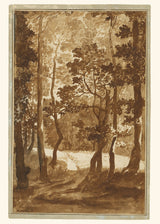 Nicolas Poussin-1640-a-path predné-do-a-lese-clearing-art-print-fine-art-reprodukčnej-wall-art-id-apv9ok97n