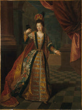 pierre-gobert-1690-presumed-portrait-of-mademoiselle-de-nantes-luiise-Francoise-de-bourbon-1673-1743-გამოსაშვები კაბა-ხელოვნება-ბეჭდვა-fine-art-reproduction-wall-art