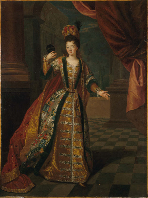 pierre-gobert-1690-presumed-portrait-of-mademoiselle-de-nantes-louise-francoise-de-bourbon-1673-1743-prom-dress-art-print-fine-art-reproduction-wall-art