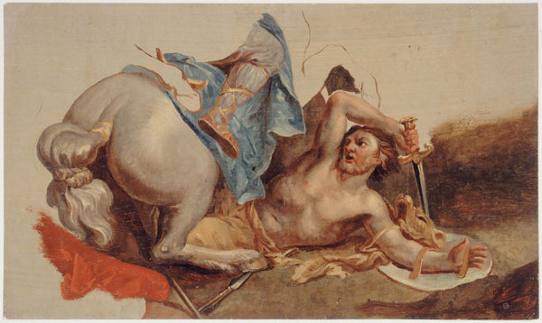 paul-aime-jacques-baudry-horse-and-rider-fell-study-after-le-brun-art-print-fine-art-reproduction-wall-art