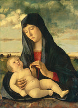 ジョヴァンニ・ベリーニ-1485-マドンナと子供-in-a-landscape-art-print-fine-art-reproduction-wall-art-id-apxccctf1
