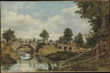弗雷德里克-沃特斯-瓦茨-1828-亨登-米德爾塞克斯的一座舊橋-藝術印刷品-精美藝術-複製品-牆藝術-id-apxkkceop