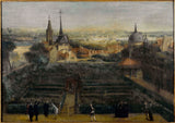anoniem-1755-de-abdij-van-st-victor-voor-het-Schotse-college-1760-huidige-plaats-jussieu-huidige-5e-district-kunstdruk-beeldende-kunst-reproductie-muurkunst
