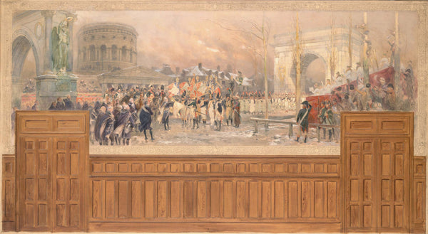 edouard-detaille-1901-reception-by-the-city-of-paris-at-the-gate-of-la-villette-troops-returning-from-poland-after-the-1806-1807-campaign-art-print-fine-art-reproduction-wall-art
