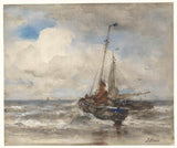 जैकब-मैरिस-1847-दो-मछली पकड़ने वाली नावें-समुद्र तट पर-कला-प्रिंट-ललित-कला-प्रजनन-दीवार-कला-आईडी-apyegxfpw