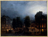 domenico-ferri-1835-the-night-italians-boulevard-circa-1835-art-print-fine-art-reprodução-arte de parede