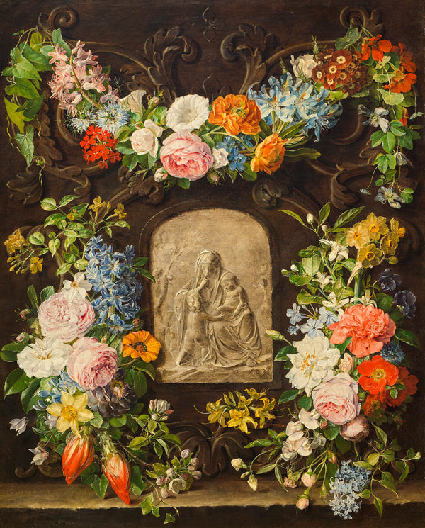 pauline-koudelka-schmerling-1834-garland-with-madonna-relief-art-print-fine-art-reproduction-wall-art-id-apzfcdzi4