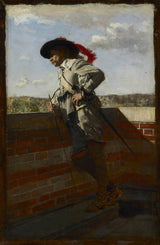 歐內斯特梅索尼耶-1867-露台上的藝術印刷品-美術複製品-牆藝術-id-apznd6gmu