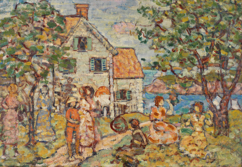 maurice-brazil-prendergast-1918-beach-and-two-houses-art-print-fine-art-reproduction-wall-art-id-aq0bjem7i