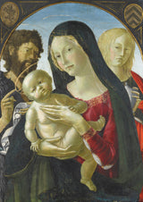 neroccio-di-bartolomeo-de-landi-1495-madonna-and-bērns-ar-st-John-the-baptist-and-st-Mary-art-print-fine-art-reproduction-wall-art-id- aq0q6mqp3