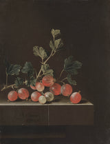 adriaen-coorte-1701-krusbär-på-ett-bord-konsttryck-fin-konst-reproduktion-väggkonst-id-aq1380w50