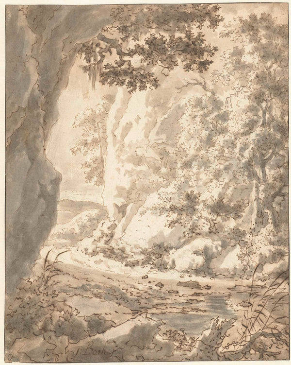 unknown-1628-view-of-a-road-between-high-covered-rocks-art-print-fine-art-reproduction-wall-art-id-aq39izzpe