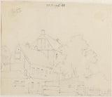 adrianus-eversen-1828-sketch-of-houses-on-the-water-art-print-fine-art-reproduction-wall-art-id-aq3tu0ksv