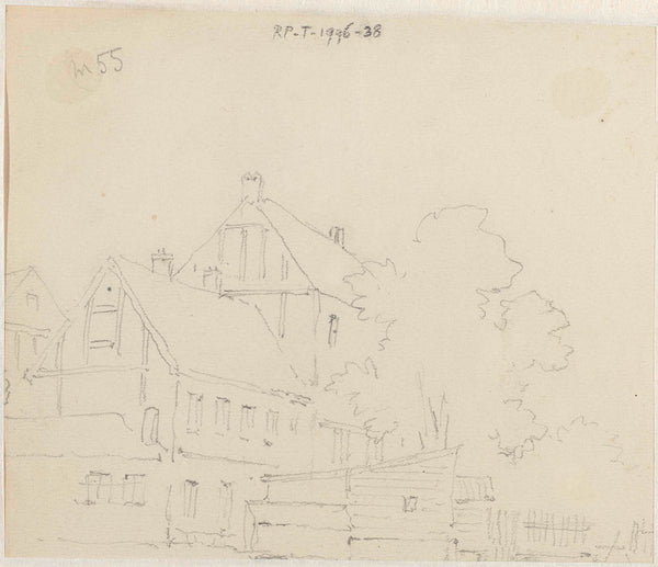 adrianus-eversen-1828-sketch-of-houses-on-the-water-art-print-fine-art-reproduction-wall-art-id-aq3tu0ksv