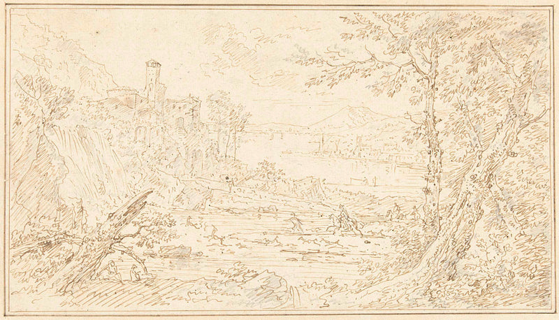 jan-van-huysum-1692-italian-landscape-with-a-hunting-party-art-print-fine-art-reproduction-wall-art-id-aq412652f