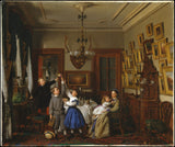 seymour-joseph-guy-1866-the-contest-for-the-bouquet-the-family-of-robert-gordon-in-their-new-york-dining-room-art-print-fine-art-reproduction-- 벽 예술 ID-aq48fos2z