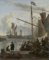 ludolf-bakhuysen-1673-de-j-bij-amsterdam-gezien-van-de-mosselsteiger-mossel-art-print-fine-art-reproductie-wall-art-id-aq5qhj3bh