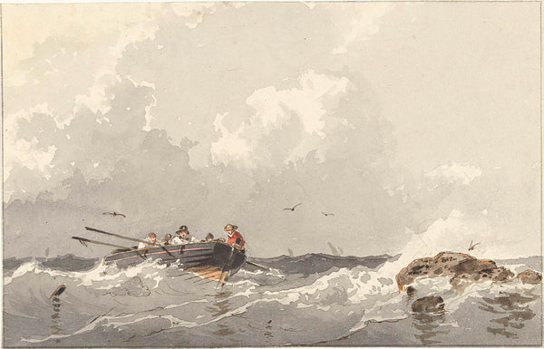 frans-arnold-breuhaus-de-groot-1834-rowing-boat-at-sea-art-print-fine-art-reproduction-wall-art-id-aq7ksbfos