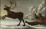 david-klocker-ehrenstrahl-1671-sledge-art-print-fine-art-reproduction-wall-art-id-aq8dx23fc가 있는 순록
