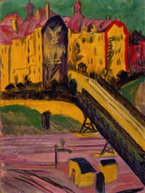 恩斯特·路德維希·基希納-1914-從窗口觀看藝術印刷品美術複製品牆藝術 id-aq9ekb772