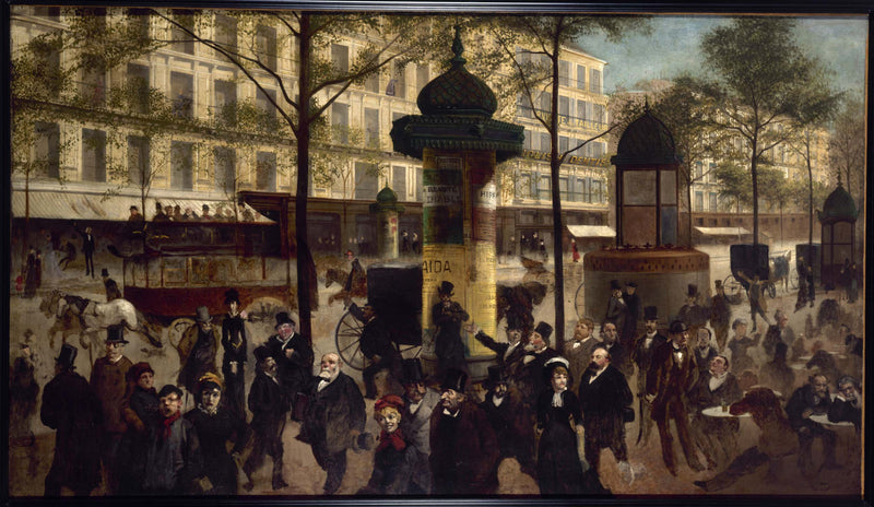 andre-gill-1880-sketch-for-a-lively-boulevard-montmartre-panorama-of-contemporary-parisian-personalities-art-print-fine-art-reproduction-wall-art