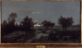 西奥多·卢梭 1859 年黎明运动艺术印刷美术复制品墙壁艺术