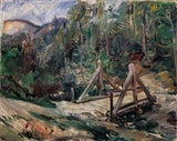 洛維斯科林斯-1913-蒂羅爾風景-帶橋藝術印刷精美藝術複製品牆藝術 id-aqefsc094