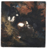 unknown-18th-century-two-doves-on-a-roof-art-print-fine-art-reproduction-wall-art-id-aqehc2dmj