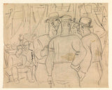 leo-gestel-1891-素描表-漁民在港口藝術印刷品美術複製品牆藝術 id-aqg3so3hv