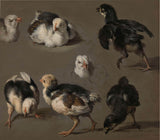 melchior-d-hondecoeter-1665-seven-chicks-art-print-fine-art-reproduction-wall-art-id-aqh8t47zo