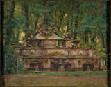 marius-michel-1917-böyük trianon-bağçalarında-bufet-su-bağçalarında-incəsənət-reproduksiya-divar-arti