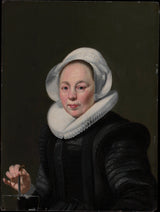 thomas-de-keyser-1625-portrat-einer-frau-mit-einer-waage-kunstdruck-kunstreproduktion-wandkunst-id-aqhnhzwic