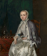 乔治·范·德·迈恩1758肖像或伊丽莎白·特罗斯特肖像1730至1790年-艺术印刷-精美的艺术复制品-墙-艺术-id-aqjreau5s
