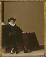 헨드릭 냄비-1605-검은색 벨벳 정장을 입은 남자의 초상화-미술-인쇄-미술-복제-벽-예술