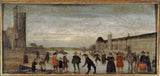 匿名 1608-1608 年塞納河上的溜冰者-XNUMX 年藝術印刷品美術複製品牆壁藝術