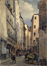 Raphael-Boutillier-1893-tänav-Veneetsias-1893-kunst-print-kaunid-kunst-reproduktsioon-seinakunst
