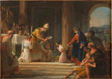 auguste-jean-baptiste-vinchon-1836-szkic-dla-kościoła-notre-dame-de-lorette-konsekracja-dziewicy-sztuka-druk-dzieła-reprodukcja-sztuka-ścienna