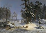 Charles-XV-на-Швеция-1866-зимен пейзаж-от-кралски christinas-роуд-в-Djurgården-Стокхолм-арт-печат-фино арт-репродукция стена-арт-ID-aqnc7xdbb